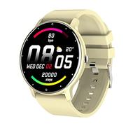 Milageto para Seguimiento de Actividad Física Registro de Sueño y Calorías Pantalla Táctil Color y Cuerpo Metálico Adecuado para Hombres y Mujeres, Amarillo