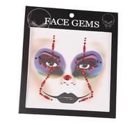 Milageto Pegatinas faciales con joyas para Halloween, manualidades, manualidades, pegatinas para el cuerpo, joyas para festivales, pegatinas para la frente, Style B