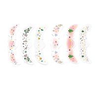 Milageto Pegatinas navideñas para caras, decoración DIY, 6 hojas, rellenos para bolsas de fiesta, dibujos animados extraíbles, festivales, vacaciones, 6 x 15,6