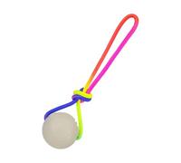 Milageto Pelota de Entrenamiento para Perros con Cuerda. Juguete Interactivo de Goma para Perros: Ideal para Jugar a Tirar, lanzar y Hacer Ejercicio, 7 Cm
