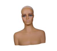 Milageto Peluca de cabeza de maniquí femenina realista, modelo de cabeza de exhibición, sombrero multiusos, soporte de exhibición para gafas, sombrero de sol