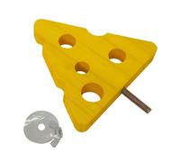 Milageto Percha de Madera para pájaros, Juguete Decorativo para Loros, de Ejercicio, Varilla para moler Patas de, y, Triángulo