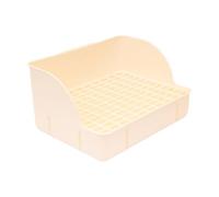 Milageto Pet de Arena, Inodoro de Malla Inferior Anti -Salpicaduras Deja para IR al baño, Inodoro para Mascotas para hámster de, Beige