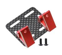 Milageto Placa de Montaje para Coche RC Soporte de Aluminio Y Fibra de Carbono Base para ESC Repuesto Ligero Instalación Fácil Adecuado para Autos Radio Contro, Rojo