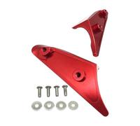 Milageto Placas Cubreagujeros Espejo Retrovisor Tapas Cubre Agujero Tapas Base Retrovisor Cubiertas Orificio Espejo Aleación de Aluminio Robusta y Ligera, Rojo