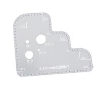 Milageto Plantilla Acrílica Círculo Herramienta de Posicionamiento Regla Transparente con Esquinas Redondeadas Plantilla de Costura para Trabajos de Cuero Cost, 3,38 mm
