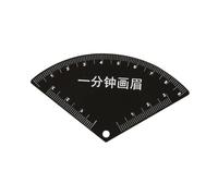 Milageto Plantilla de cejas con regla para principiantes, ligera y profesional, con guía para dar forma, Forma de Abanico