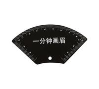 Milageto Plantilla de cejas con regla para principiantes, ligera y profesional, con guía para dar forma, Forma de Medio