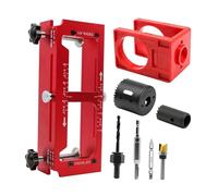 Milageto Plantilla para de puerta, kit de plantilla para de montaje en fresadora para mortaja de 2,5" a 5", kit de taladro ajustable