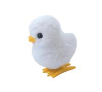 Milageto Pollito de Peluche a Cuerda, Juguete saltarín para niños, Bonito Juguete mecánico, Fiesta, Bolsas de sorpresas o cumpleaños, Blanco 30 G