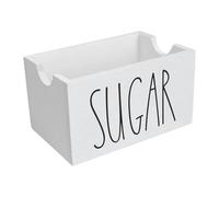 Milageto Porta Sobres de azúcar para cafetería, Sobres de condimentos, contenedor de Almacenamiento de Bolsas de azúcar, 20 para Escritorio de Oficina, Blanco