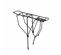 Milageto Portabultos de Bicicleta Porta Equipaje Trasero Soporte Carga Transportín Estante Varillas Gruesas y Doble para Máxima Estabilidad Adecuado para, Engrosado+TornillosW