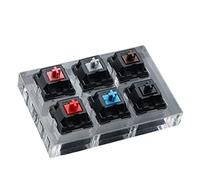 Milageto Probador de Interruptores Mecánicos Teclado Teclas Muestra Acrílico Transparente Base Desmontable Reemplazo Fácil Sensación Real Adecuado para Comprad, para Cherry 6 Llaves