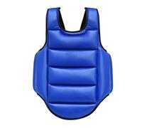 Milageto Protector de Pecho Karate Protector Corporal Artes Marciales Ajustable Espuma Absorbente Adecuado para Taekwondo Sparring Entrenamiento Depor, Rojo Azul M