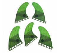 Milageto Quilla de Surf Surfboard Fin Quilla Trasera Tabla Estabilidad en Propulsión Confiable Montaje Fácil Caja Estándar Fibra de Vidrio Panal Adecuada para Sesiones de Práctica Mar , Verde