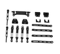 Milageto RC Amortiguador Soporte Delantero Trasero para Coche RC Accesorio Metálico Esencial para Modelos MN82 Repuesto Automotriz Resistente Adecuado para per, Negro