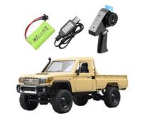 Milageto RC Crawler Car Modelo de Tracción 4WD Apertura Cola Simulación Detallada Adecuado para Barro Césped Y Actividades Recreativas Al, 1 batería