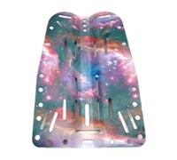 Milageto Reemplazo de Placa Trasera para BCD de Buceo técnico, Ranuras para Correa de Entrepierna de 1" y 2", 40 cm x 26 cm, Aluminio de 3 mm de, Style B