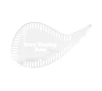 Milageto Regla de cejas con forma de lágrima, reutilizable, regalo de belleza, plantilla de maquillaje, accesorios, transparente, herramienta rápida para dar