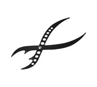 Milageto Regla de plantilla de cejas Guardar posición de Posicionamiento de la regla de medición de cejas rápida para salones profesionales chicas, Negro