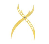 Milageto Regla de plantilla de cejas Guardar posición de Posicionamiento de la regla de medición de cejas rápida para salones profesionales chicas, Oro