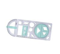 Milageto Regla geométrica multifuncional, plantilla de medición, suministros de regla de dibujo, reglas de dibujo para oficina, regla de plantilla para, estilo b