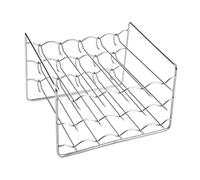 Milageto Rejilla para freír al con brochetas, accesorios para freidoras de, rejilla rectangular de acero inoxidable de 3 para cocinar en casa,