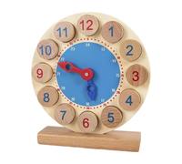 Milageto Reloj analógico de Madera para enseñanza, Juguete para Practicar, Bricolaje, Aprendizaje de Stem, educación para niños, Primaria, niños y