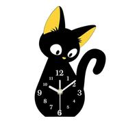 Milageto Reloj de Escritorio con Forma de Gato, Silencioso, para Decoración del Hogar, Ideal para Guarderías, Y Dormitorios.