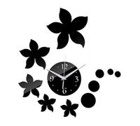 Milageto Reloj de Pared con diseño de Flores, Pegatinas de Espejo, Moderno, Sencillo, Minimalista, silencioso, para Hotel, Cocina, Dormitorio, Regalo de