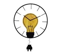 Milageto Reloj de Pared con Forma de Bombilla de imitación, Adorno acrílico, Ligero, para Colgar en la Pared, para habitación de niños, Sala de Estar y Oficina