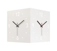 Milageto Reloj de Pared de Esquina de Doble Cara, silencioso, Regalo de inauguración de la casa, Reloj Decorativo Cuadrado para Comedor, cafetería, Cocina y