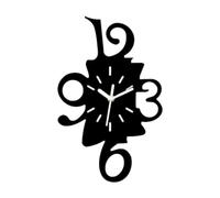 Milageto Reloj de Pared Decorativo de fácil Lectura, acrílico, Creativo, nórdico, Adorno Decorativo, silencioso, para, habitación Infantil, Negro, 16 Inch