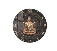 Milageto Reloj de Pared silencioso para decoración del hogar, acrílico, analógico, sin, para Sala de Estar, Dormitorio, Cocina y baño, Buda