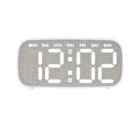 Milageto Reloj Despertador Digital LED de Mesa, Minimalista, práctico, con Ajustable y Calendario para de Noche, Dormitorio o, Gris