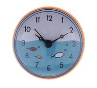 Milageto Reloj Impermeable para Baño con Diseño Compacto Mini Reloj de Pared con Ventosa de Silicona Resistente al y Humedad Adecuado para Cocina Espejo