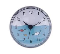Milageto Reloj Impermeable para Baño con Ventosa Potente Mini Reloj de Pared de Materiales Resistentes a la Humedad Diseño Compacto y Portátil Adecuado para