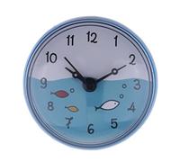 Milageto Reloj Impermeable para Baño Mini Reloj de Pared con Ventosa Estable Silicona y PVC Sólido Temporizador Portátil Adecuado para Baño Vidrio