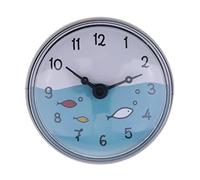 Milageto Reloj Impermeable para Baño Pequeño Mini Reloj de Pared con Ventosa Carcasa Duradera de Silicona y PVC Adecuado para Ducha Cocina