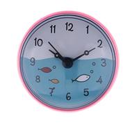 Milageto Reloj Impermeable para Baño Reloj Compacto de Pared con Ventosa Fabricado con Silicona y PVC Pantalla de Baño Adecuado para Cocina Ventana