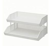 Milageto ría Inpendien Rectangular sin Instalación ría Malla Multiusos Rack con Barras Larales Elevadas para bajo l Fregaro, 2-Tier Grande