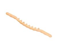 Milageto Rodillo de madera, masajeador, de Guasha Natural, palo de ranurado para alivio de la fatiga del cuello, relajación, marrón claro