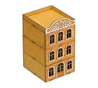 Milageto Rompecabezas 3D de Madera Maqueta Autoensamblable Casa de Muñecas Modelo Miniatura Artesanía en Madera Adecuada para Decoración de Espacios Interiores, Estilo C