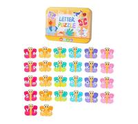 Milageto Rompecabezas de emparejar, Juguetes educativos para el Desarrollo de Habilidades cognitivas, cumpleaños para niños y niñas, Alfabeto