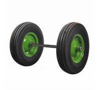 Milageto Rueda para Servicio Pesado con Unidad de Ruedas Gemelas Inflables con Eje Firme de Acero de 3 Cm con Neumáticos con Tracción Apta para Maquinaria, style to 2