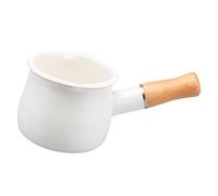 Milageto Sartén de Leche Esmalte Set de Siete Piezas con Diseño Fácil de Verter Olla Pequeña para Café Recipiente para Sartén para Chocolate Adecua,