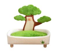 Milageto Scratcher de Gato con Suministros de Mascotas de Muelle de de condominio de Cama 2 en 1 Poste de rasguños de Gato para Jugar Ejercicio para, con Patas de Madera