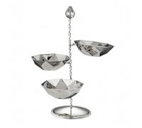 Milageto Snack Serving Tray Soporte de Aperitivos Bandeja Expositor Organizador Portátil con en Acero Inoxidable para Servir Fruta , style to 1