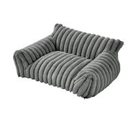 Milageto Sofá Cama para Mascotas, Camas para Gatos de Interior, Suave, Moderno, Base Antideslizante, sofá Cama portátil para Gatos, Perros pequeños y Gatitos, Gris