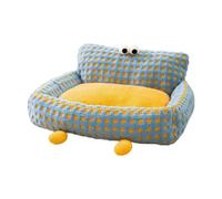 Milageto Sofá para Mascotas, Nido para Perros, Bonito y cálido Adorno con Base Antideslizante, Cama para Gatos, casa para Mascotas, para habitación de, Azul Pequeño